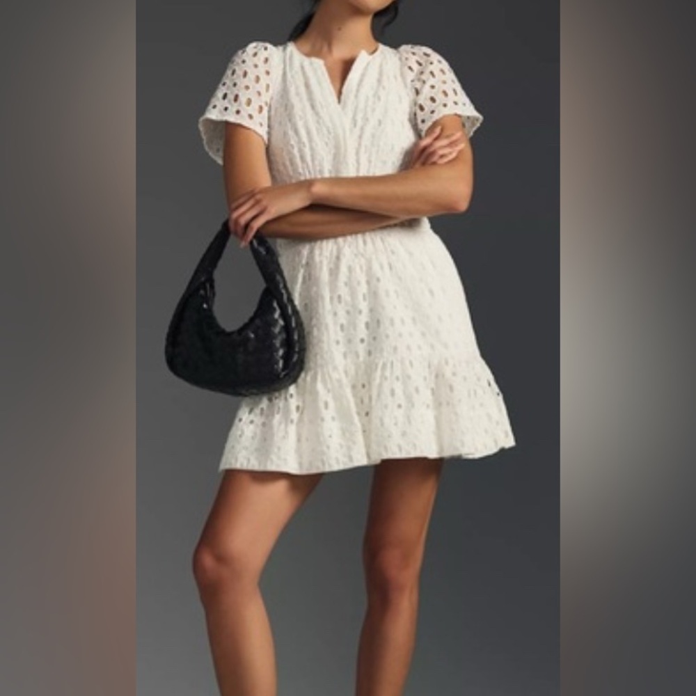 Anthropologie The Somerset Mini Dress: Eyelet Edition NWT